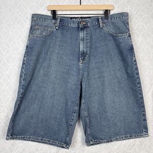 Vtg 90s Nautica Denim Jean Shorts Mens 40 Baggy Wide Leg Jorts Hip Hop Skater
